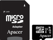 Карта памяти Apacer microSDHC UHS-I (Class 10) 16GB + адаптер (AP16GMCSH10U1-R)