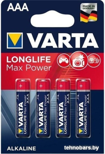 Элементы питания Varta Longlife Max Power AAA 4 шт. фото 3