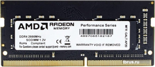 Оперативная память AMD Radeon R7 Performance 16GB DDR4 SODIMM PC4-21300 R7416G2606S2SUO фото 3