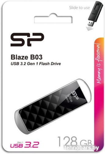 USB Flash Silicon-Power Blaze B03 128GB (черный) фото 5
