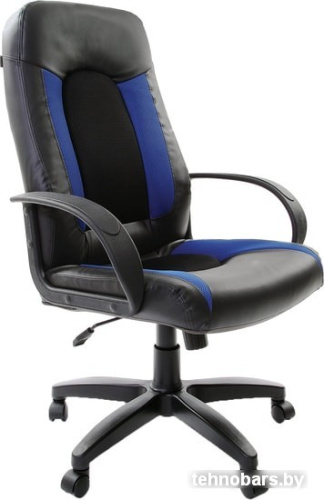 Кресло Brabix Strike EX-525 (кожзам/ткань TW, черный/синий) фото 3