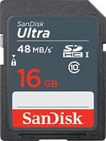 Карта памяти SanDisk Ultra SDHC Class10 16GB [SDSDUNB-016G-GN3IN]