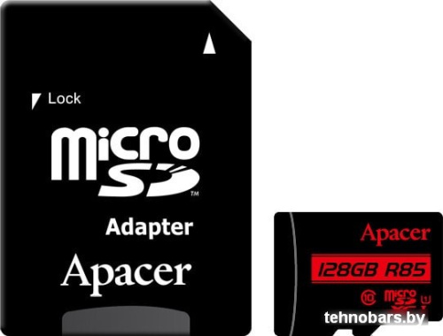Карта памяти Apacer microSDXC AP128GMCSX10U5-R 128GB (с адаптером) фото 3