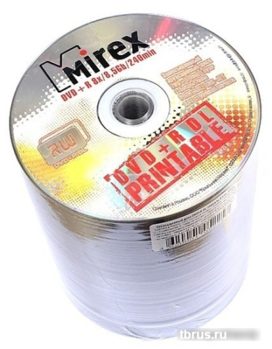 DVD-R диск Mirex Dual Layer 8.5Gb 8x Mirex printable in-t 100 шт.Bulk UL130069A8T фото 3