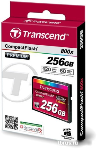 Карта памяти Transcend 800x CompactFlash Premium 256GB (TS256GCF800) фото 4