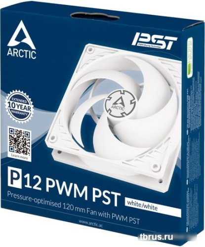 Вентилятор для корпуса Arctic P12 PWM PST ACFAN00170A (белый) фото 6