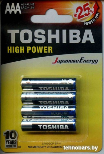 Батарейки Toshiba Alkaline LR03 4BP фото 3