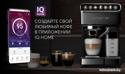 Рожковая бойлерная кофеварка Polaris PCM 1540 Wi-Fi IQ Home фото 5