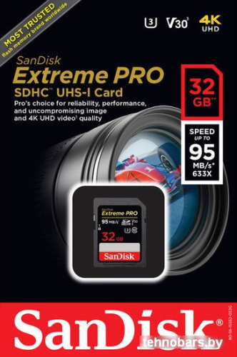 Карта памяти SanDisk Extreme PRO V30 SDHC 32GB [SDSDXXG-032G-GN4IN] фото 4