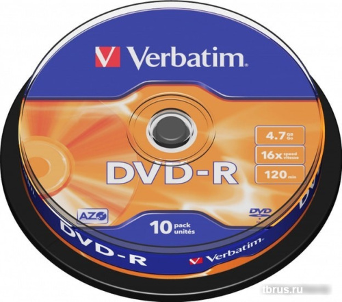 DVD+R диск Verbatim 4.7Gb 16x Verbatim DL 43523 (10 шт.) фото 3