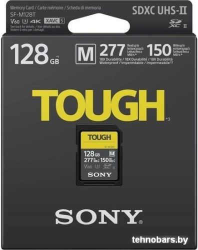 Карта памяти Sony SF-M Tough SDXC 128GB фото 4