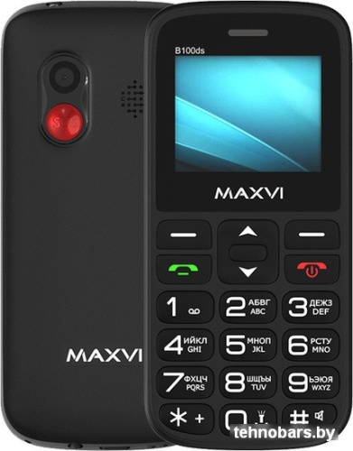 Кнопочный телефон Maxvi B100ds (черный) фото 3