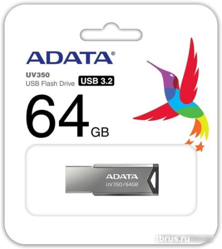 USB Flash A-Data UV350 64GB (серебристый) фото 6