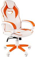 Кресло CHAIRMAN Game 16 White (белый/оранжевый)