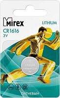 Элементы питания Mirex CR1616 Mirex литиевая блистер 1 шт. 23702-CR1616-E1