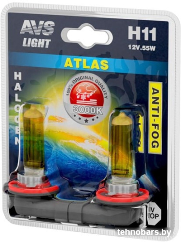 Галогенная лампа AVS Atlas Anti-Fog H11 2шт фото 3