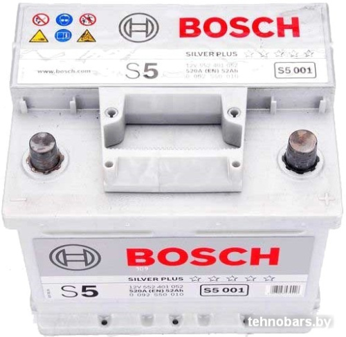 Автомобильный аккумулятор Bosch S5 001 (552401052) 52 А/ч фото 5