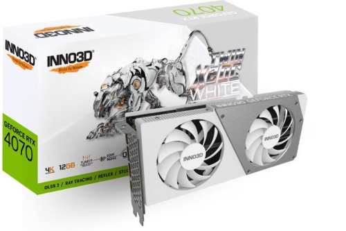 Видеокарта Inno3D GeForce RTX 4070 Twin X2 OC White N40702-126XX-185252W фото 4