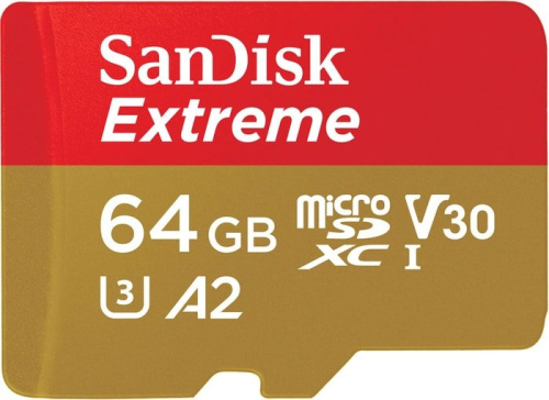 Карта памяти SanDisk Extreme microSDXC SDSQXA2-064G-GN6MA 64GB (с адаптером) фото 5