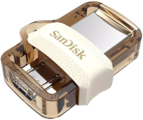USB Flash SanDisk Ultra Dual M3.0 64GB (золотистый) фото 3