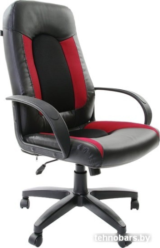 Кресло Brabix Strike EX-525 (кожзам/ткань TW, черный/бордовый) фото 3