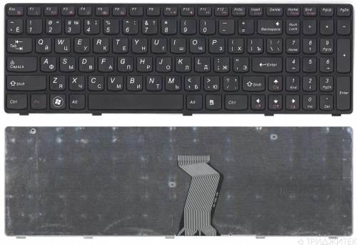 Клавиатура для ноутбука Lenovo IdeaPad G580, G585, G780, Z580, Z580A, Z585, Z780, V580 чёрная