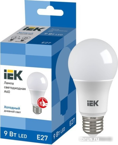 Светодиодная лампа IEK ECO A60 E27 9 Вт 6500 К фото 3
