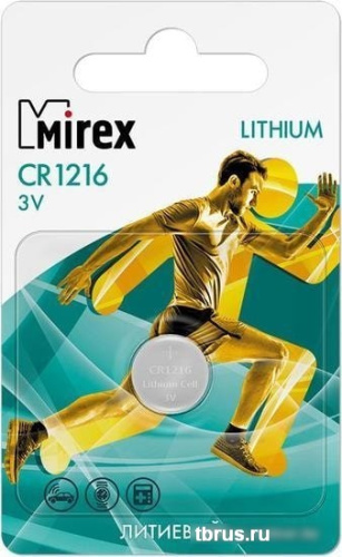 Элементы питания Mirex CR1216 Mirex литиевая блистер 1 шт. 23702-CR1216-E1 фото 3