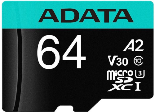 Карта памяти A-Data Premier Pro AUSDX64GUI3V30SA2-RA1 microSDXC 64GB (с адаптером) фото 4
