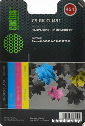 Чернила CACTUS CS-RK-CLI451 (заправочный набор многоцветный) фото 3
