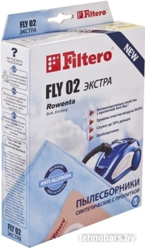 Комплект одноразовых мешков Filtero FLY 02 Экстра (4) фото 3