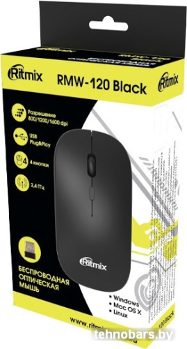 Мышь Ritmix RMW-120 (черный) фото 4