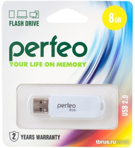 USB Flash Perfeo C03 8GB (белый) фото 5