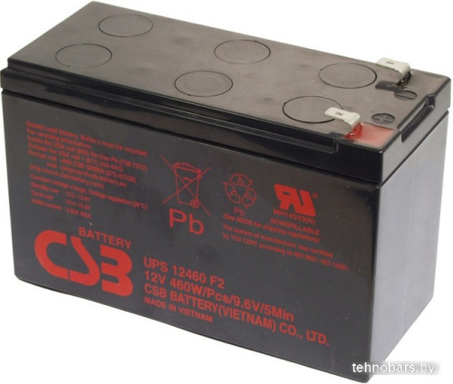 Аккумулятор для ИБП CSB UPS12460 F2 (12В/9 А·ч) фото 3