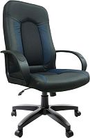Кресло Brabix Strike EX-525 (кожзам/ткань TW, черный/синий/серый)