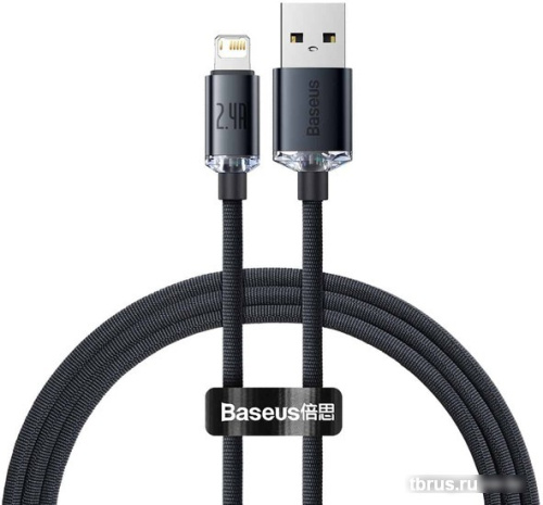 Кабель Baseus CAJY000101 USB Type-A - Lightning (2 м, черный) фото 3