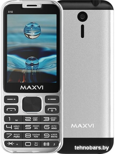 Мобильный телефон Maxvi X10 (серебристый) фото 3