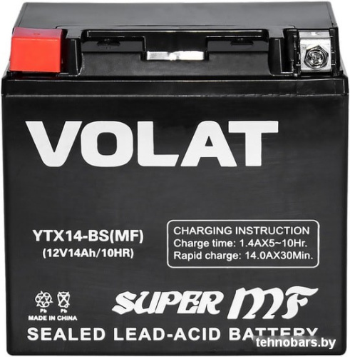 Мотоциклетный аккумулятор VOLAT YTX14-BS (14 А·ч) фото 4
