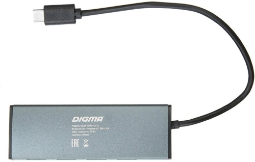 USB-хаб Digma HUB-4U3.0-UC-G фото 5