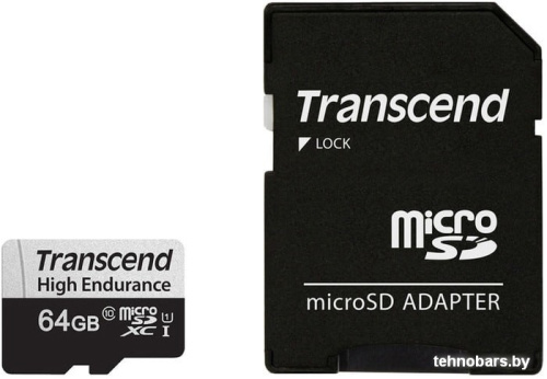Карта памяти Transcend microSDXC TS64GUSD350V 64GB (с адаптером) фото 3