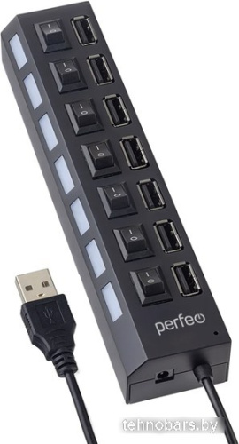 USB-хаб Perfeo PF-H033 (черный) фото 3
