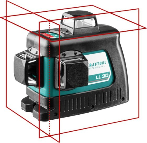 Лазерный нивелир KRAFTOOL LL-3D-2 34640-4 (с держателем и детектором) фото 7