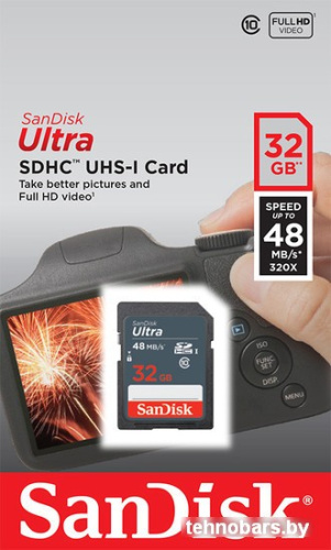 Карта памяти SanDisk Ultra SDHC Class10 32GB [SDSDUNB-032G-GN3IN] фото 4