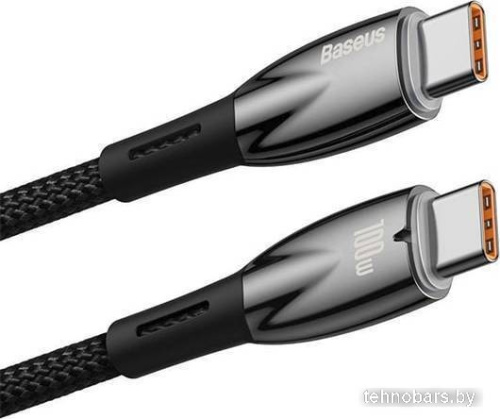 Кабель Baseus Glimmer Series Fast Charging Data Cable USB Type-C - Type-C 100W CADH000801 (2 м, черный) фото 4