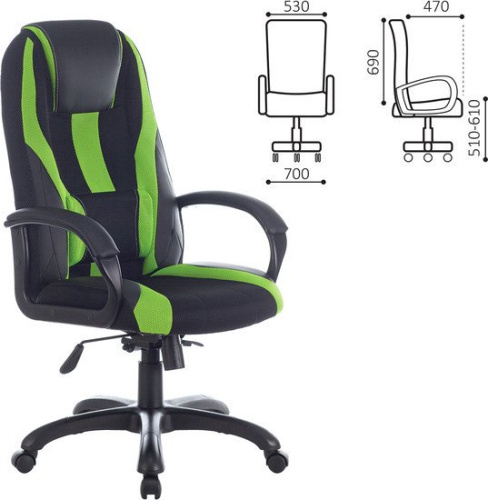 Кресло Brabix Premium Rapid GM-102 532419 (черный/зеленый) фото 4