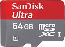 Карта памяти SanDisk Ultra microSDXC UHS-I (Class 10) 64GB (SDSDQUA-064G-U46A)