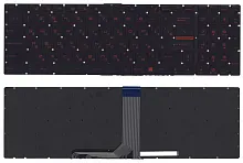 Клавиатура для ноутбука MSI GT72, GS60, GS70, GP62, GL72, GE72 черная с красной подсветкой
