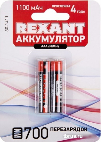 Аккумуляторы Rexant AAA 1100mAh 2шт 30-1411 фото 3