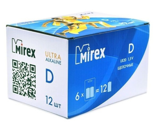 Батарейки Mirex LR20 D Алкалайн 2 шт 23702-LR20-E2 фото 6