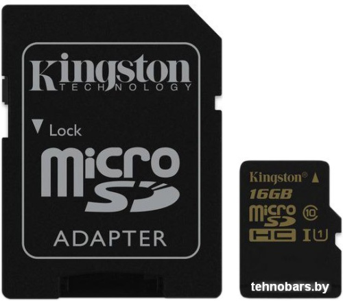 Карта памяти Kingston microSDHC UHS-I (Class 10) 16GB + SD адаптер (SDCA10/16GB) фото 3
